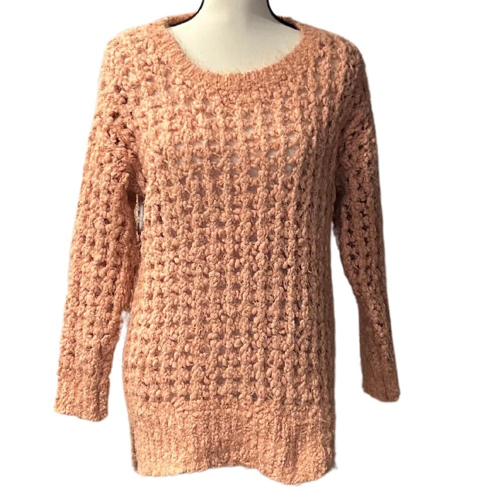 Michelle Nicole Women's Peach Knit Sweater Size M